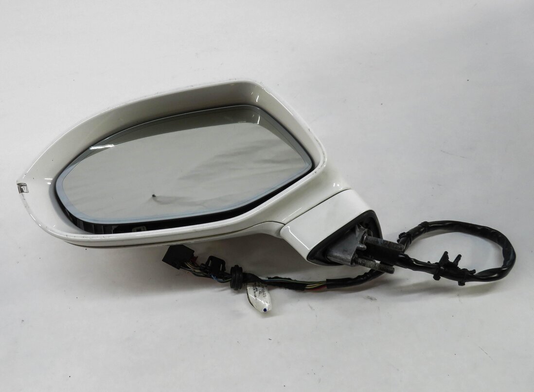 Thumbnail 4: 12-18 AUDI A7 (C7 4G8) LEFT - PFOLD BLIND SPOT LANE ASSIST DOOR MIRROR (WHITE)