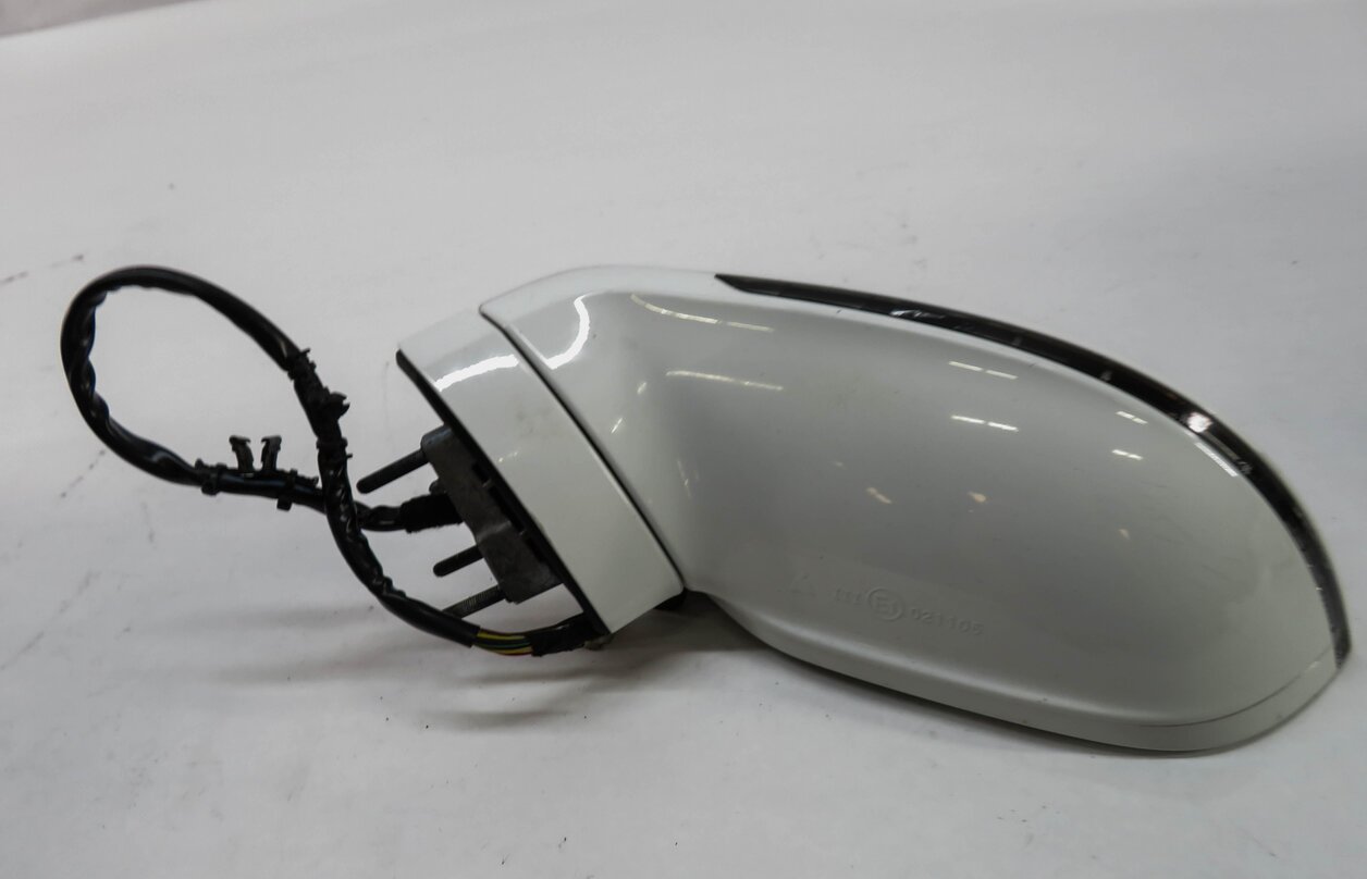Thumbnail 7: 12-18 AUDI A7 (C7 4G8) LEFT - PFOLD BLIND SPOT LANE ASSIST DOOR MIRROR (WHITE)