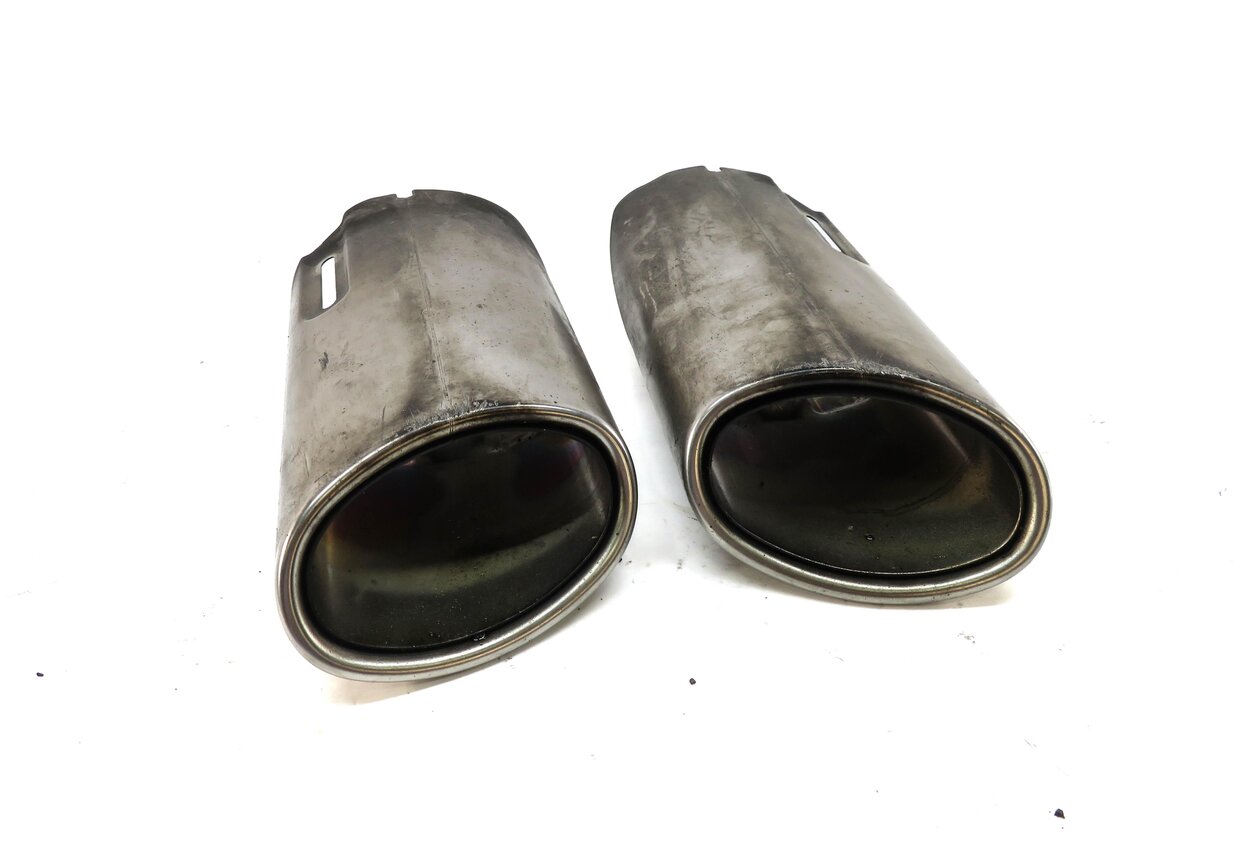 08-12 MERCEDES C E CLASS (W204 W212) LEFT & RIGHT MUFFLER EXHAUST TIP SET-2