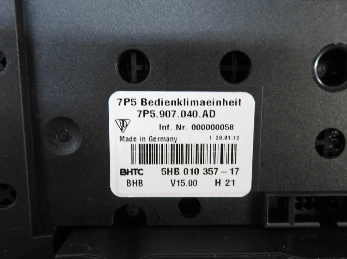 Thumbnail 9: 2011-2018 PORSCHE CAYENNE (958) FRONT HEATER A/C TEMPERATURE CONTROL PANEL