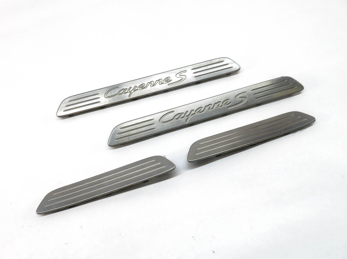 Thumbnail 3: 2012 PORSCHE CAYENNE (958) FRONT & REAR DOOR SILL SCUFF PANEL TRIM SET-4