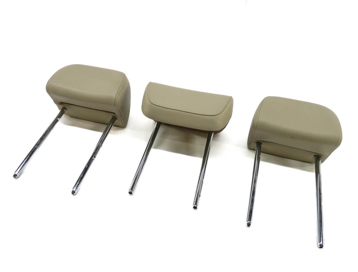 2014 AUDI Q5 (B8 8R) REAR SEAT LEFT CENTER RIGHT HEADREST SET (PISTACHIO BEIGE)