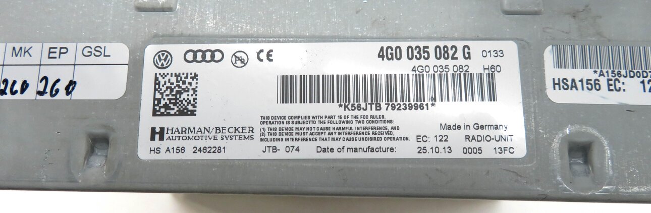 Thumbnail 5: 2014 AUDI Q5 (B8 8R) AM/FM RADIO STEREO RECEIVER CONTROL MODULE (HARMAN BECKER)