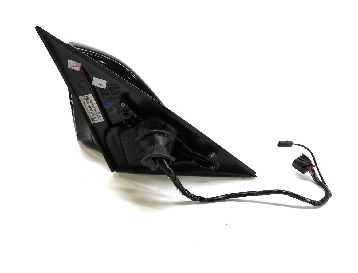 Thumbnail 3: 09-14 AUDI Q5 B8 8R LEFT PFOLD HEAT MEMORY AUTODIM BLIND SPOT DOOR MIRROR BLACK