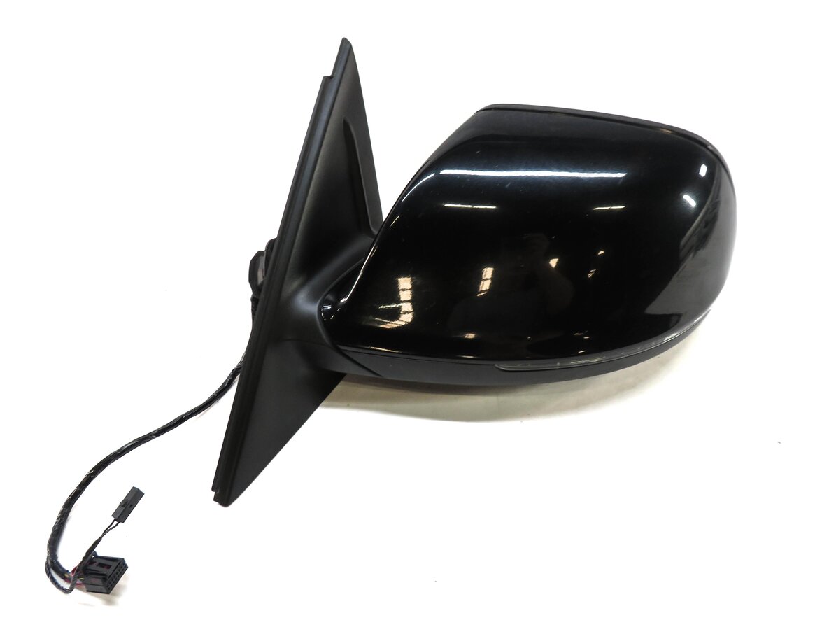 Thumbnail 4: 09-14 AUDI Q5 B8 8R LEFT PFOLD HEAT MEMORY AUTODIM BLIND SPOT DOOR MIRROR BLACK