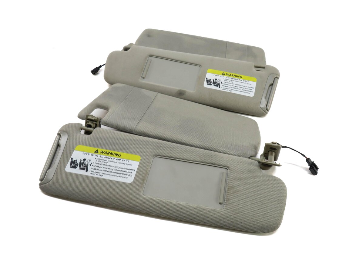 2007-2015 AUDI Q7 (4L) FRONT LEFT & RIGHT SUN VISOR SUNVISOR SHADE SET (GRAY)