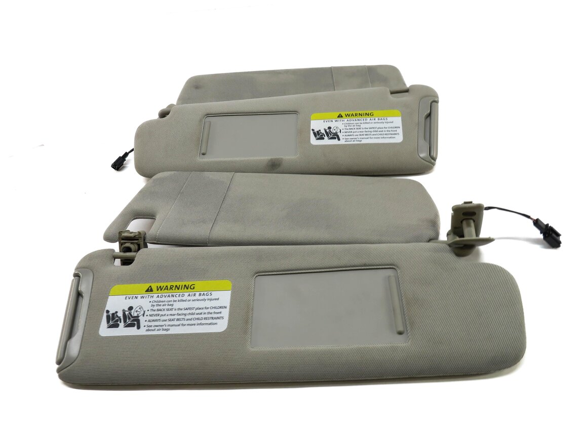 Thumbnail 4: 2007-2015 AUDI Q7 (4L) FRONT LEFT & RIGHT SUN VISOR SUNVISOR SHADE SET (GRAY)