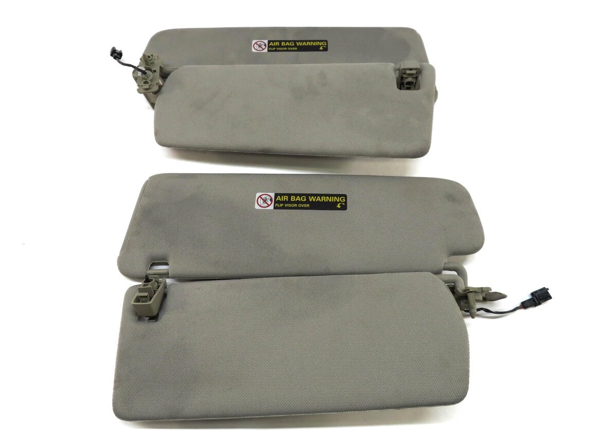 Thumbnail 6: 2007-2015 AUDI Q7 (4L) FRONT LEFT & RIGHT SUN VISOR SUNVISOR SHADE SET (GRAY)