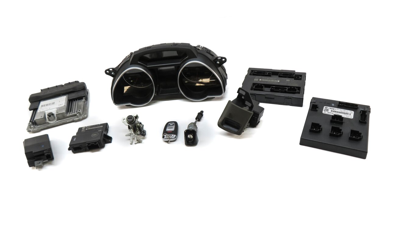 Thumbnail 3: 2011 AUDI A5 (B8 8T) 2.0L CAEB TURBO ENGINE ECM BCM IMMOBILIZER MODULE KEY SET