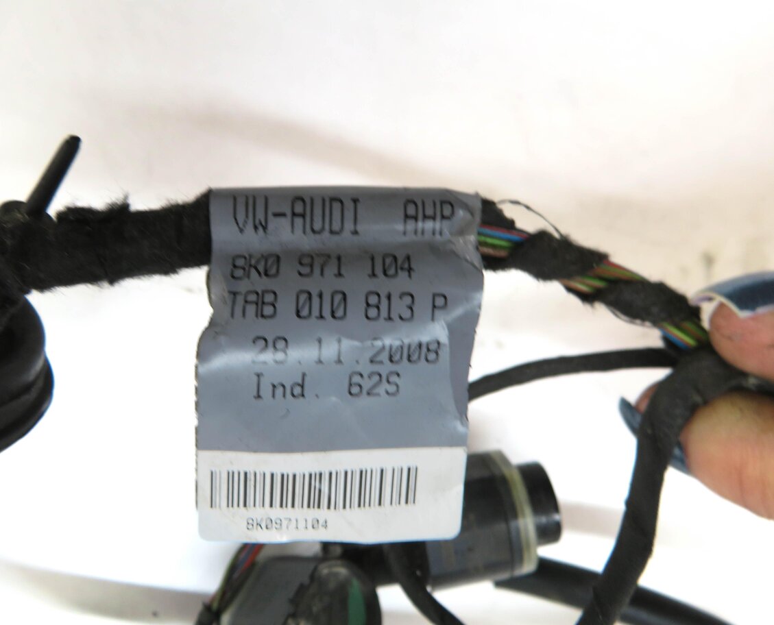 Thumbnail 3: 2011 AUDI A5 (B8 8T) REAR PDC PARK DISTANCE SENSOR SET w/ HARNESS (BLACK A2)