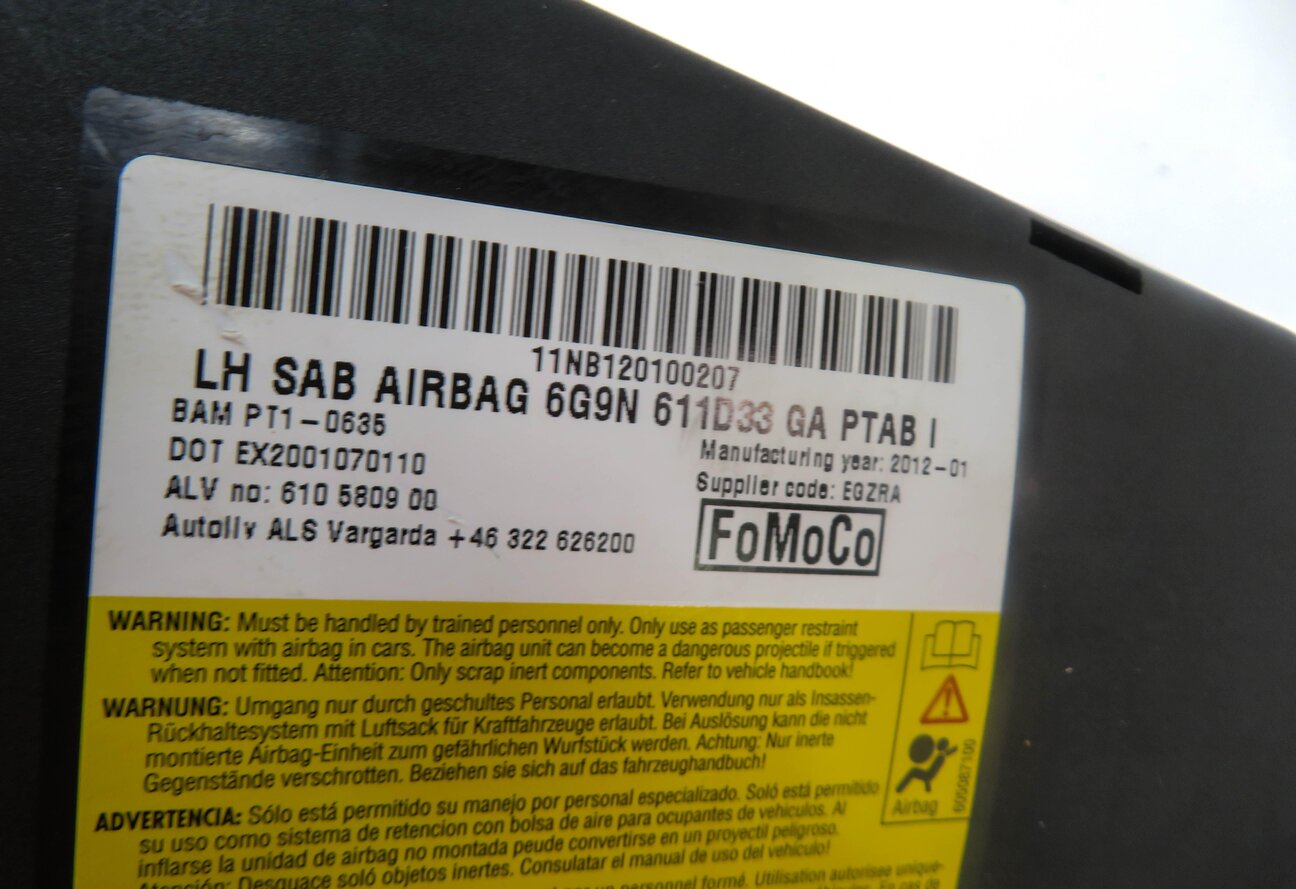 Thumbnail 6: 2010-2015 LR2 LR4 - RANGE ROVER SPORT (L320 L322) LEFT FRONT DRIVER SEAT AIRBAG
