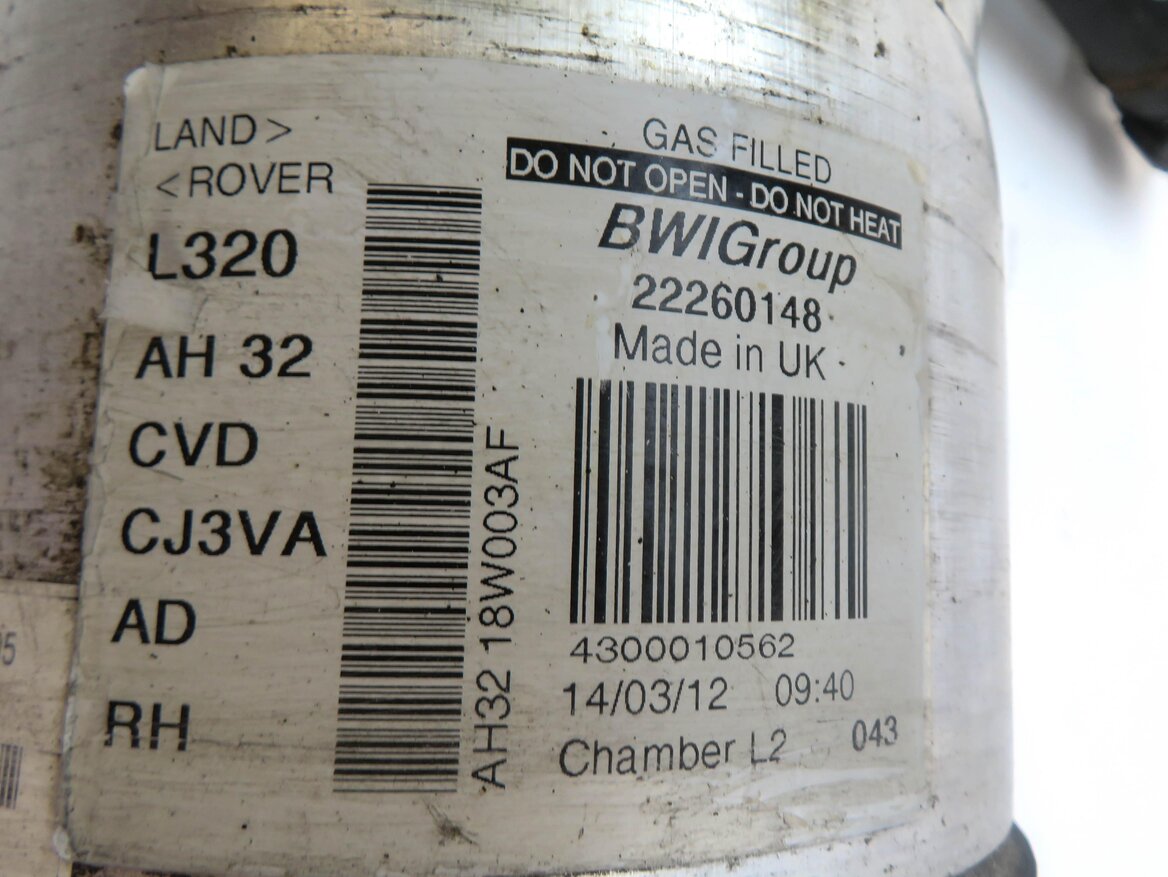 Thumbnail 6: 10-13 RANGE ROVER SPORT (L320) REAR CVD DAMPING SUSPENSION AIR SHOCK STRUT SET