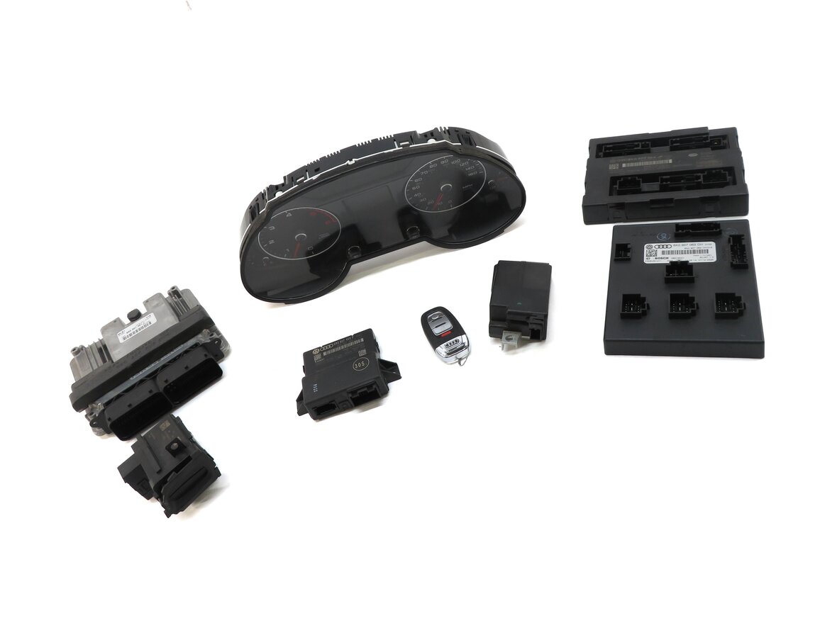 Thumbnail 18: 2014 AUDI Q5 (B8 8R) 3.0L CPNB DIESEL ENGINE ECM BCM IMMOBILIZER MODULE KEY SET