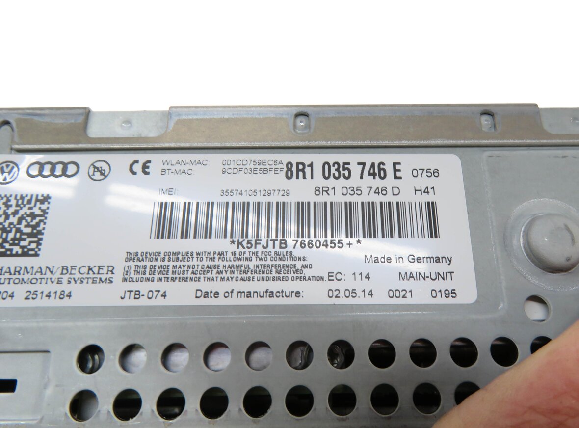 Thumbnail 7: 2011-2017 AUDI A4 S4 RS5 SQ5 Q5 (B8 8K 8T 8R) RADIO STEREO DVD SD CD MMI PLAYER