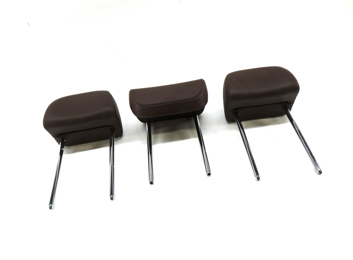 2014 AUDI Q5 (B8 8R) REAR SEAT LEFT CENTER RIGHT HEADREST SET-3 (CHESTNUT BROWN)