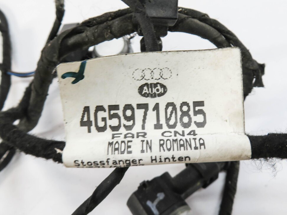Thumbnail 4: 2013 AUDI A6 (C7) REAR PDC PARK DISTANCE SENSOR SET w/ HARNESS (IBIS WHITE T9)
