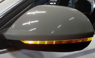 Thumbnail 3: 2012-2013 AUDI A6 (C7) LEFT P-FOLD HEAT MEMORY BLIND SPOT DOOR MIRROR (WHITE)
