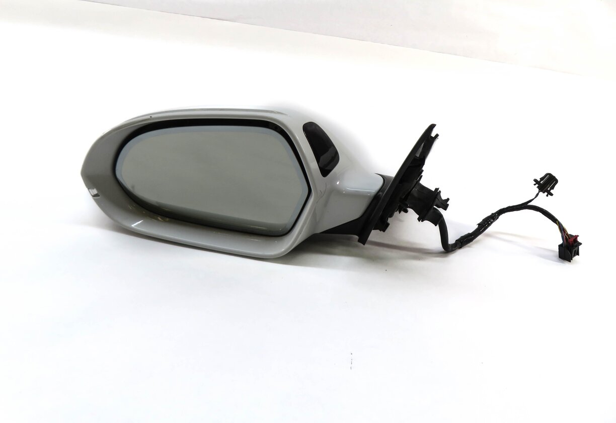 Thumbnail 4: 2012-2013 AUDI A6 (C7) LEFT P-FOLD HEAT MEMORY BLIND SPOT DOOR MIRROR (WHITE)