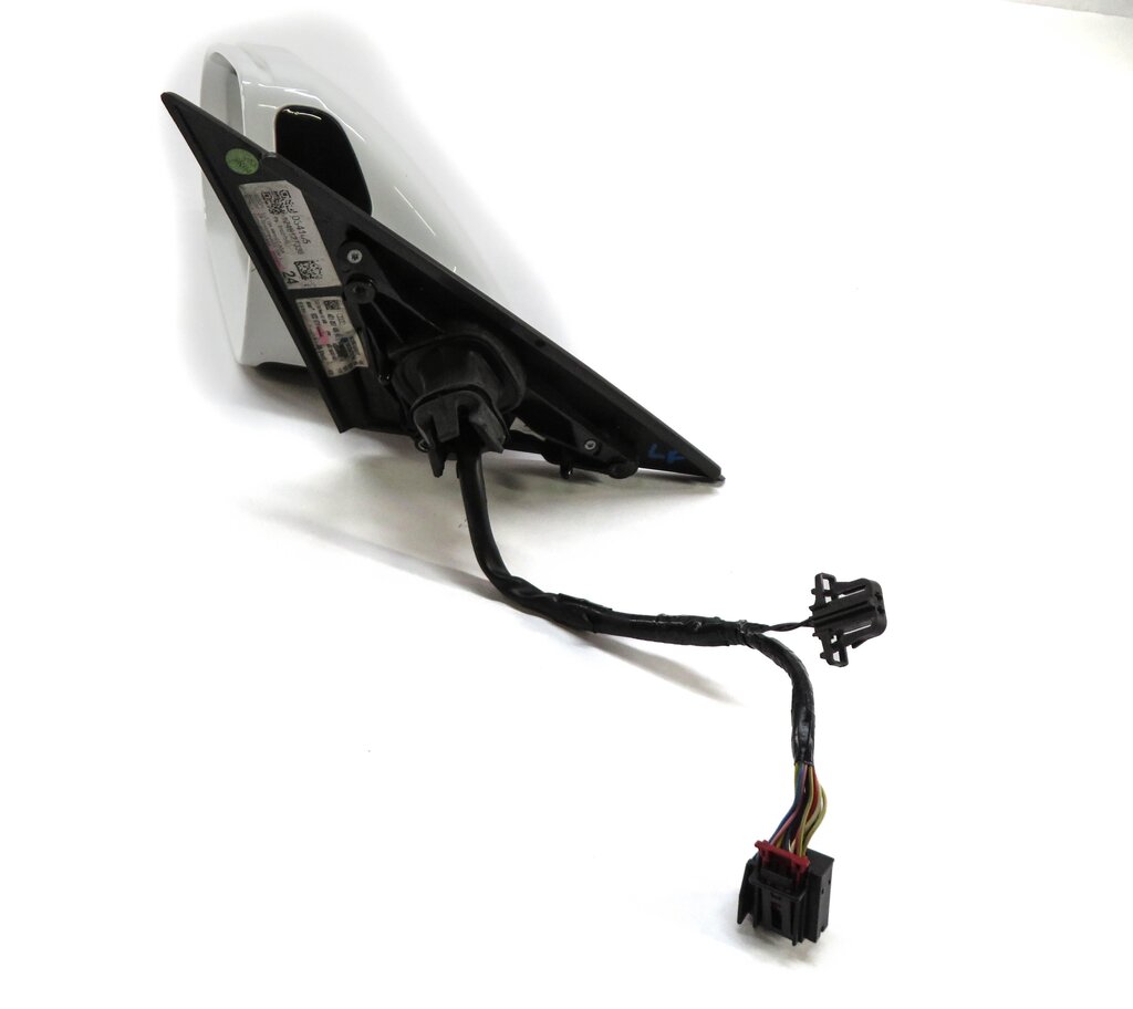Thumbnail 5: 2012-2013 AUDI A6 (C7) LEFT P-FOLD HEAT MEMORY BLIND SPOT DOOR MIRROR (WHITE)