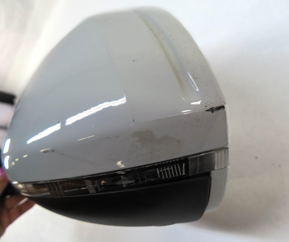 Thumbnail 9: 2012-2013 AUDI A6 (C7) LEFT P-FOLD HEAT MEMORY BLIND SPOT DOOR MIRROR (WHITE)