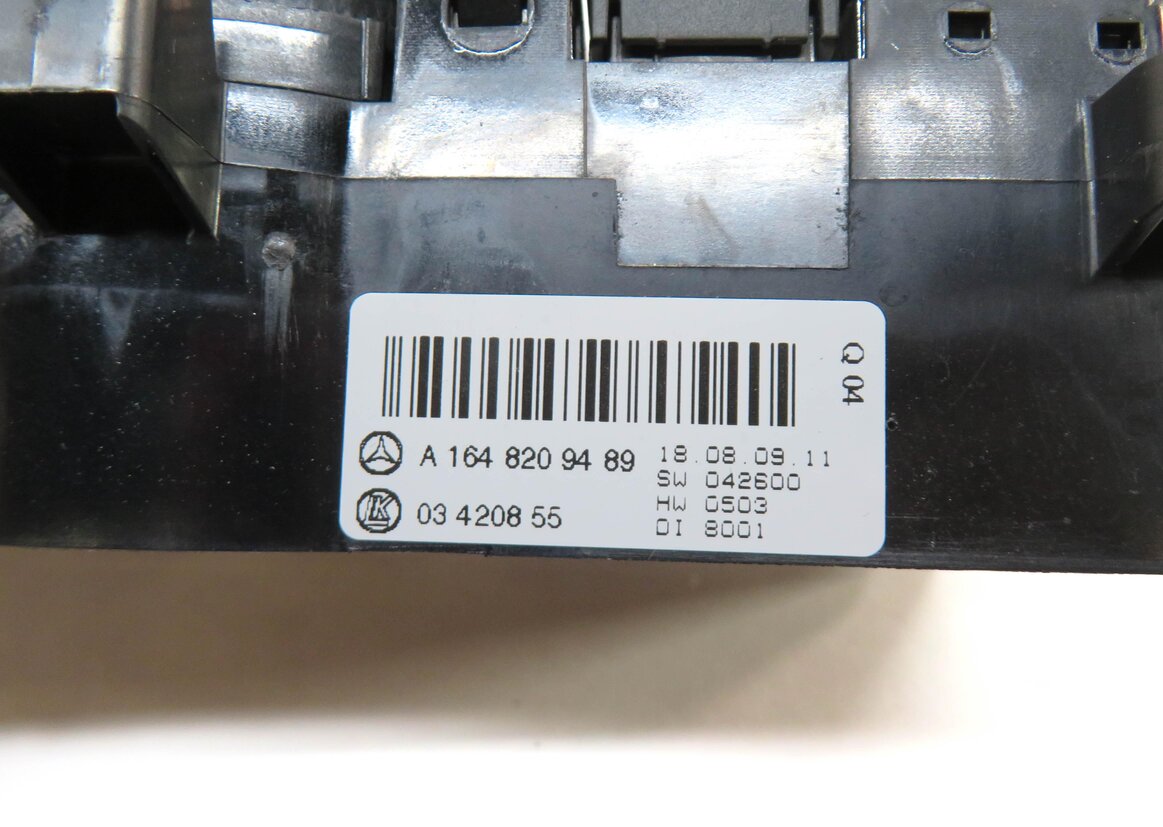 Thumbnail 5: 2010 MERCEDES ML350 (W164) REAR HEATER A/C TEMPERATURE CLIMATE CONTROL PANEL