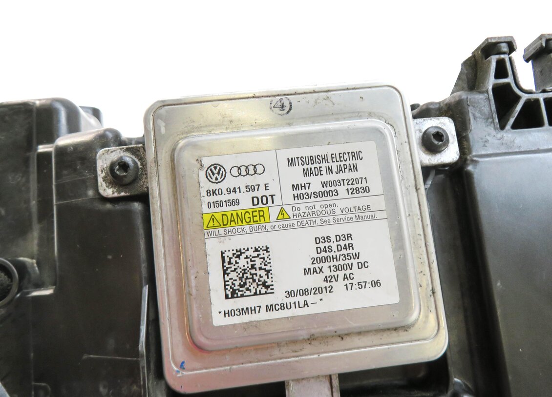 Thumbnail 6: 13-16 AUDI A4 S4 (B8 8K) LEFT DRIVER XENON HID HEADLIGHT LIGHT LAMP (NON AFS)