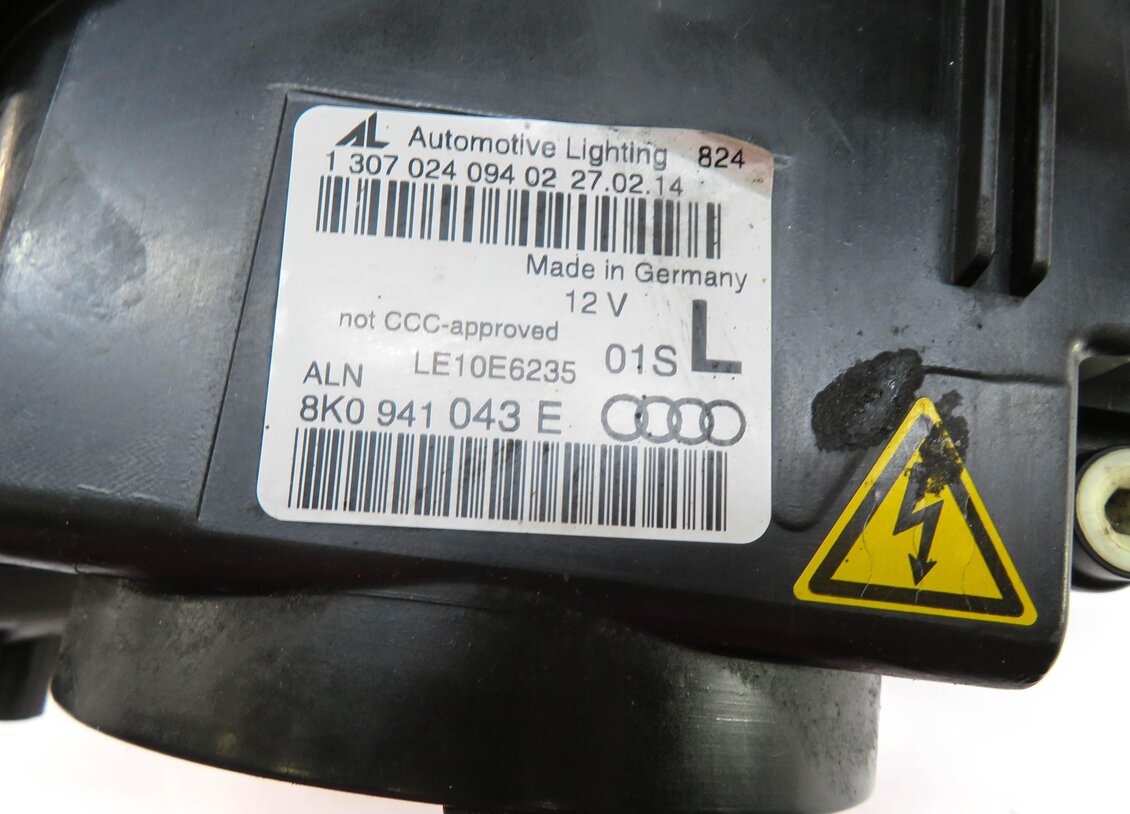 Thumbnail 8: 13-16 AUDI A4 S4 (B8 8K) LEFT DRIVER XENON HID HEADLIGHT LIGHT LAMP (NON AFS)