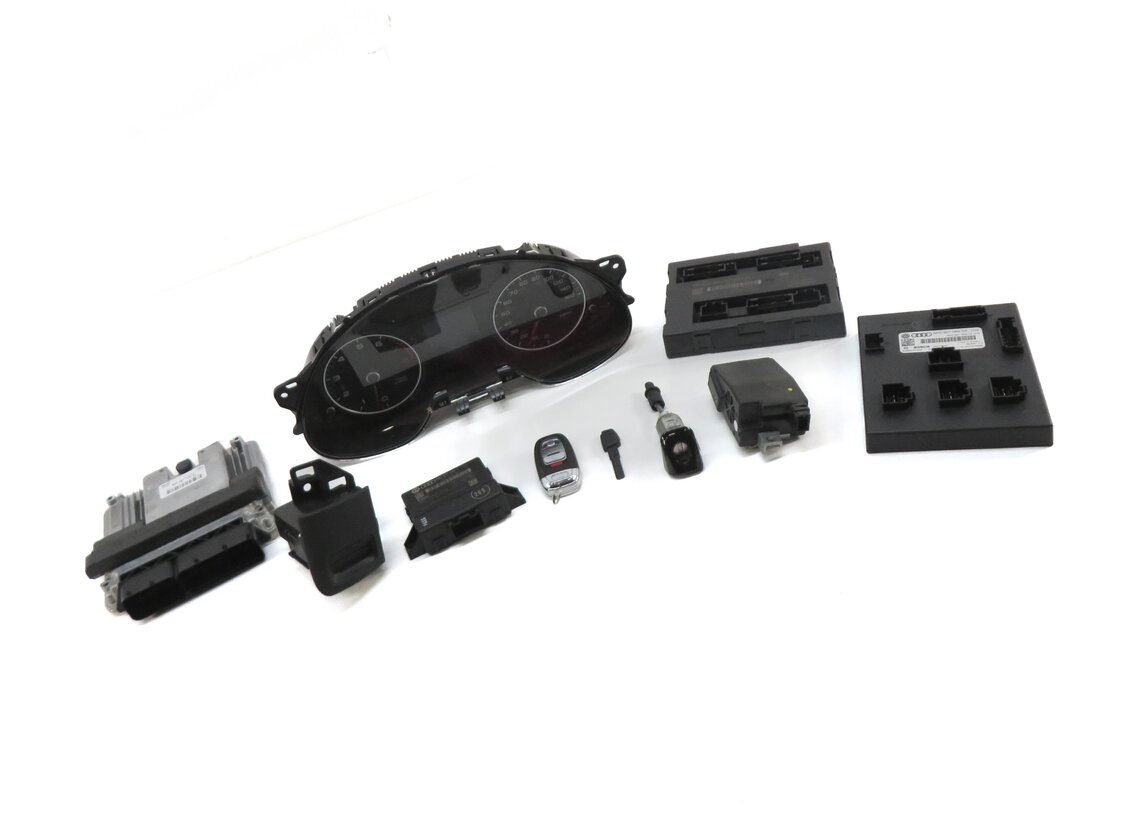 Thumbnail 3: 2013 AUDI A4 (B8 8K) 2.0L CAEB TURBO ENGINE ECM BCM IMMOBILIZER MODULE KEY SET