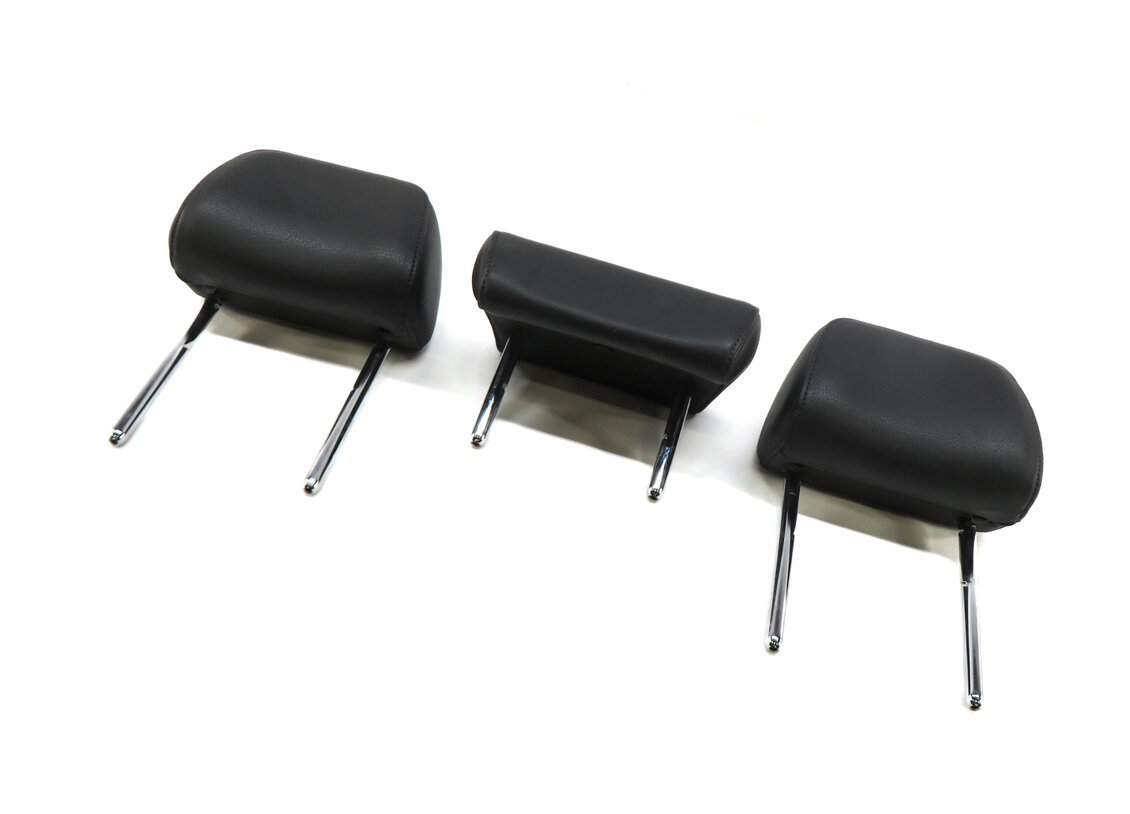 2013 AUDI A4 (B8 8K) REAR SEAT LEFT CENTER RIGHT HEADREST SET-3 (BLACK FZ)