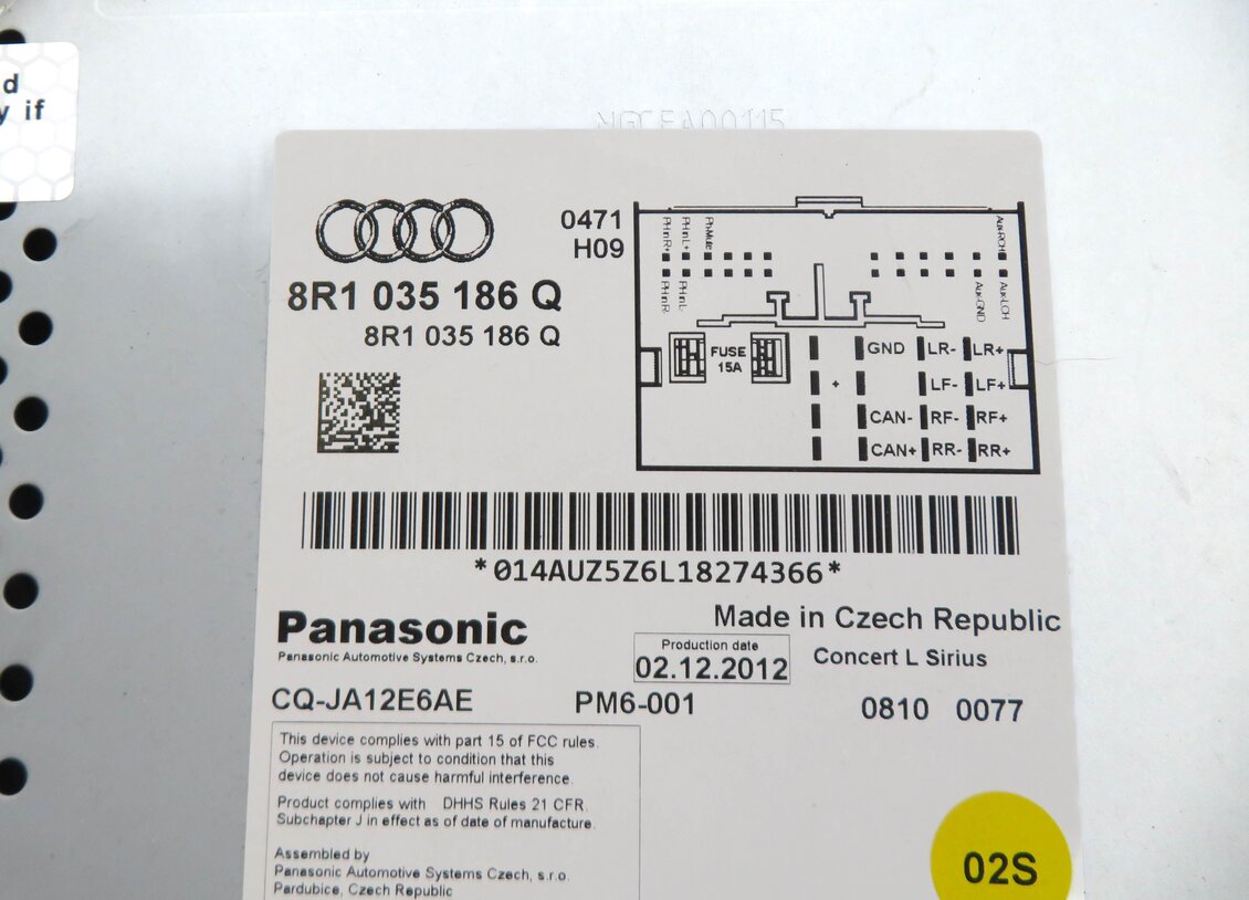 Thumbnail 5: 13-16 AUDI A4 S4 (B8 8K) AM/FM RADIO STEREO RECEIVER CD PLAYER (CONCERT AUDIO)