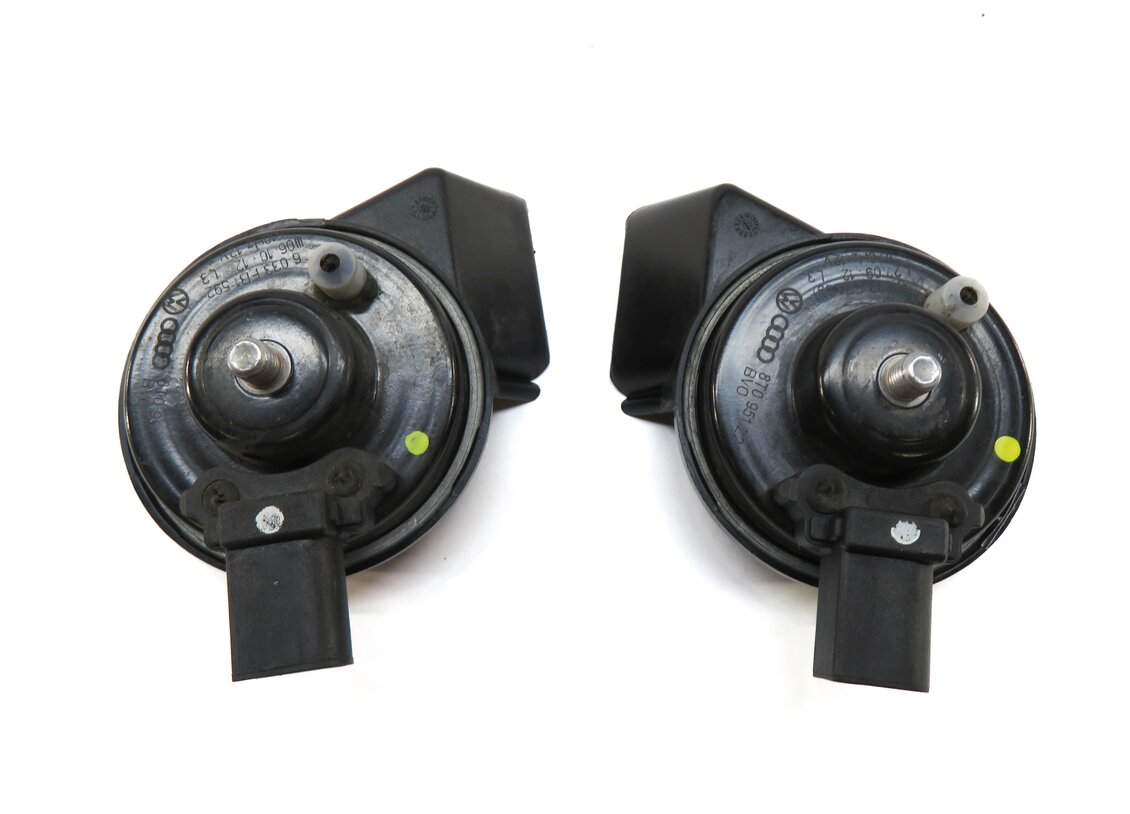 Thumbnail 3: 2008-2017 AUDI A4 A5 S4 S5 Q5 (B8 8K 8R 8T) HIGH & LOW TONE SAFETY HORN SET