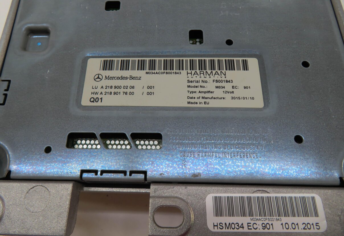 Thumbnail 4: 13-20 MERCEDES B CLA E GLA CLS (C117 C218 W117 W212 X156) STEREO AUDIO AMPLIFIER