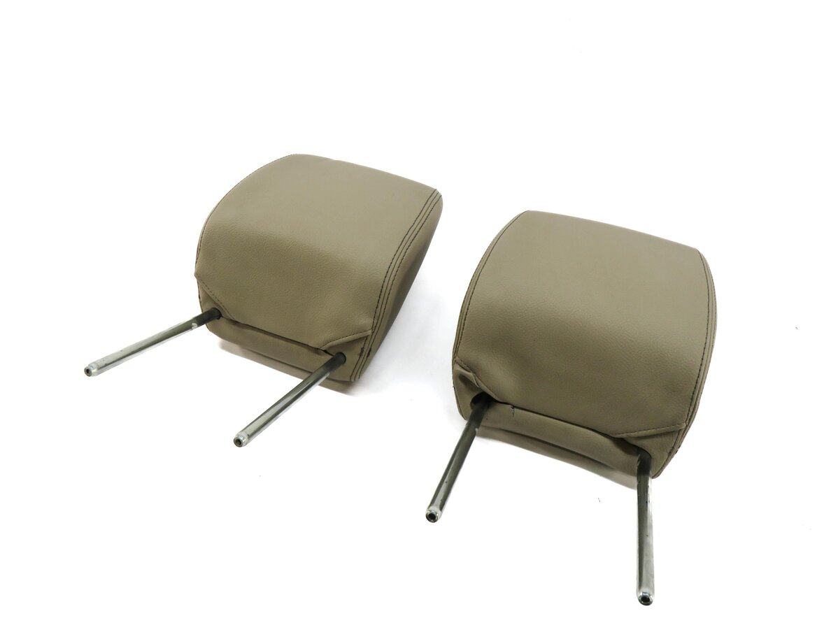 2010 LAND ROVER LR4 FRONT LEFT & RIGHT SEAT HEADREST HEAD REST SET-2 (ALMOND)