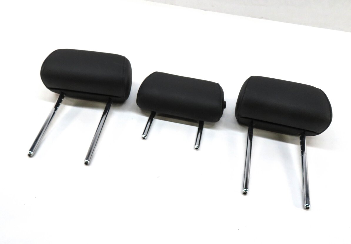 2012 BMW 528i (F10) REAR SEAT LEFT CENTER RIGHT HEADREST SET (BLACK LEATHER)