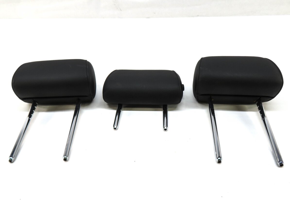 Thumbnail 2: 2012 BMW 528i (F10) REAR SEAT LEFT CENTER RIGHT HEADREST SET (BLACK LEATHER)