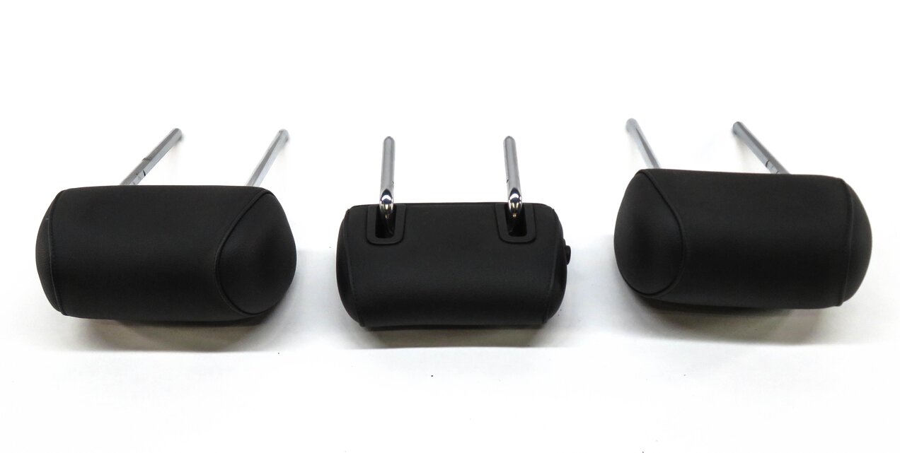 Thumbnail 4: 2012 BMW 528i (F10) REAR SEAT LEFT CENTER RIGHT HEADREST SET (BLACK LEATHER)