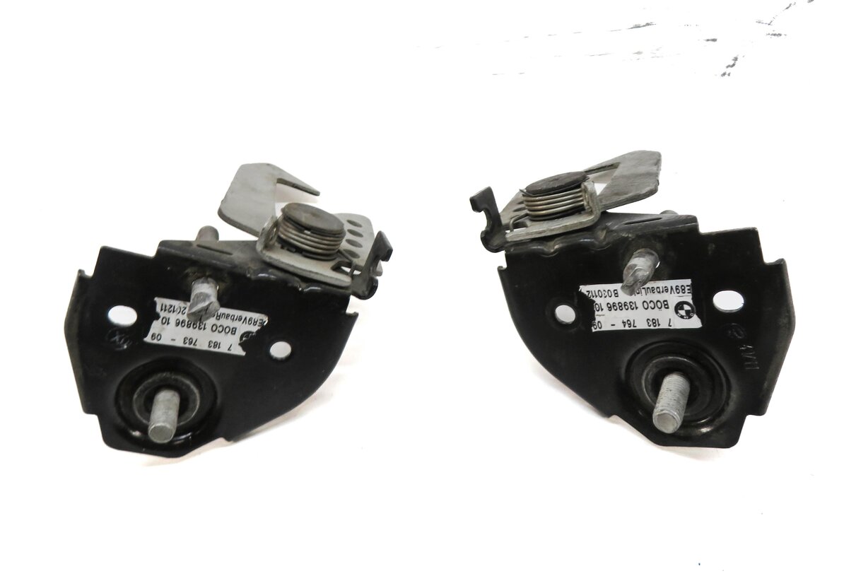 Thumbnail 4: 2012 BMW 528i (F10) FRONT LEFT & RIGHT UPPER HOOD SAFETY LATCH LOCK LATCH SET