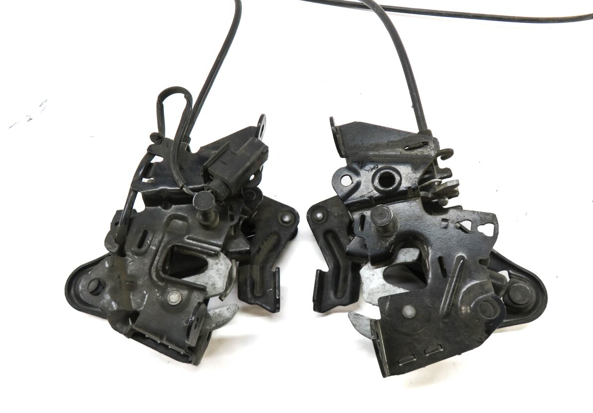Thumbnail 3: 2012 BMW 528i (F10) FRONT LEFT & RIGHT LOWER HOOD LOCK LATCH SET-2 w/ CABLE