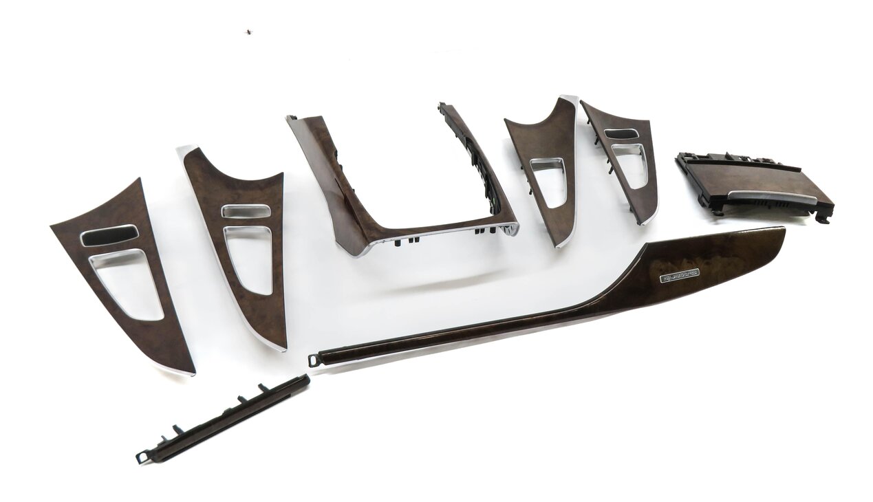 2012 AUDI A6 (C7) DASH DOOR CONSOLE WOOD GRAIN INTERIOR TRIM SET (WALNUT WOOD)