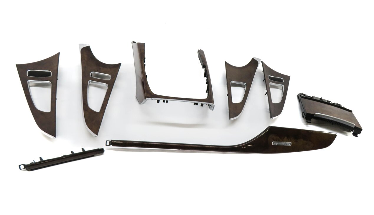 Thumbnail 2: 2012 AUDI A6 (C7) DASH DOOR CONSOLE WOOD GRAIN INTERIOR TRIM SET (WALNUT WOOD)