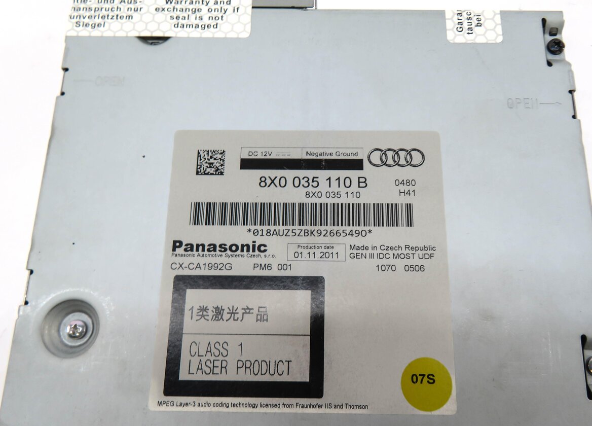 Thumbnail 5: 2012-2017 AUDI A5 S5 RS5 A7 S7 Q5 SQ5 (B8 8R C7 F5 4G8) STEREO 6-DISC CD CHANGER