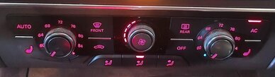 Thumbnail 2: 2013 AUDI A6 (C7) FRONT HEATER A/C TEMPERATURE CLIMATE CONTROL PANEL 3-KNOB