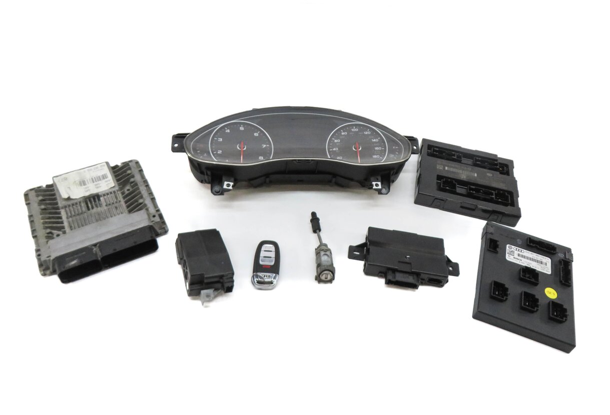 2013 AUDI A6 (C7) 3.0L CTUA ENGINE ECM BCM GATEWAY IMMOBILIZER MODULE KEY SET