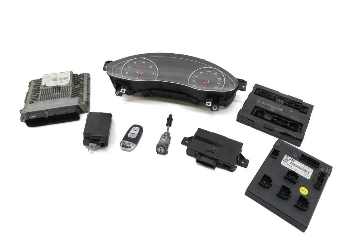 Thumbnail 19: 2013 AUDI A6 (C7) 3.0L CTUA ENGINE ECM BCM GATEWAY IMMOBILIZER MODULE KEY SET