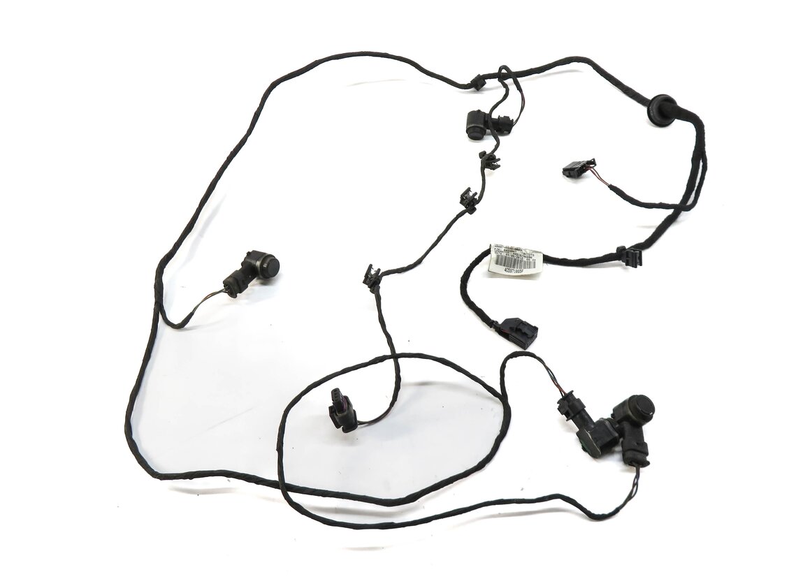 Thumbnail 1: 2013 AUDI A6 (C7) REAR PDC PARK DISTANCE SENSOR SET w/ HARNESS (PHANTOM BLACK)