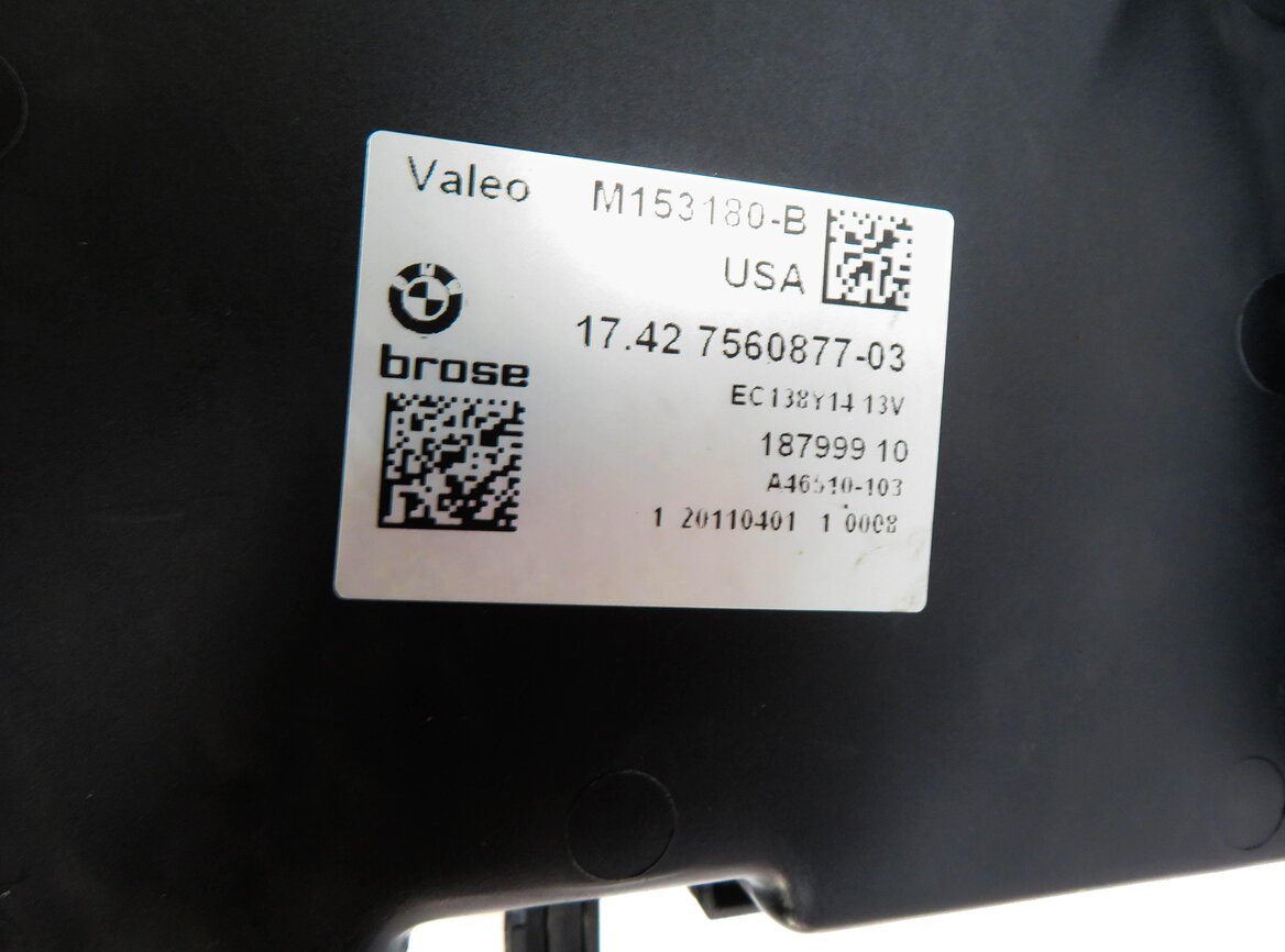 Thumbnail 8: 11-18 BMW X3 X4 (F25 F26) 3.0L N55 TURBO ENGINE 600 WATT RADIATOR COOLING FAN