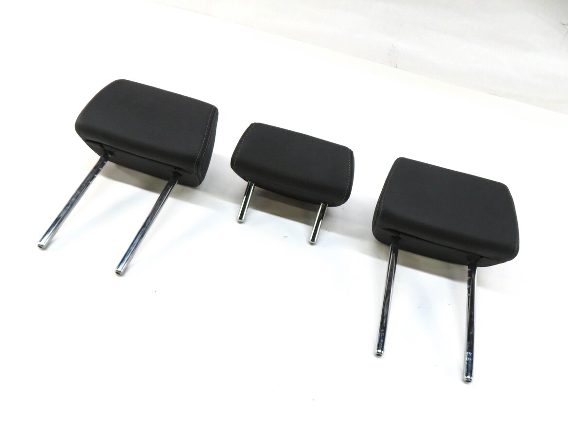 2011 BMW X3 (F25) REAR SEAT LEFT CENTER RIGHT HEADREST SET-3 (BLACK LEATHER)