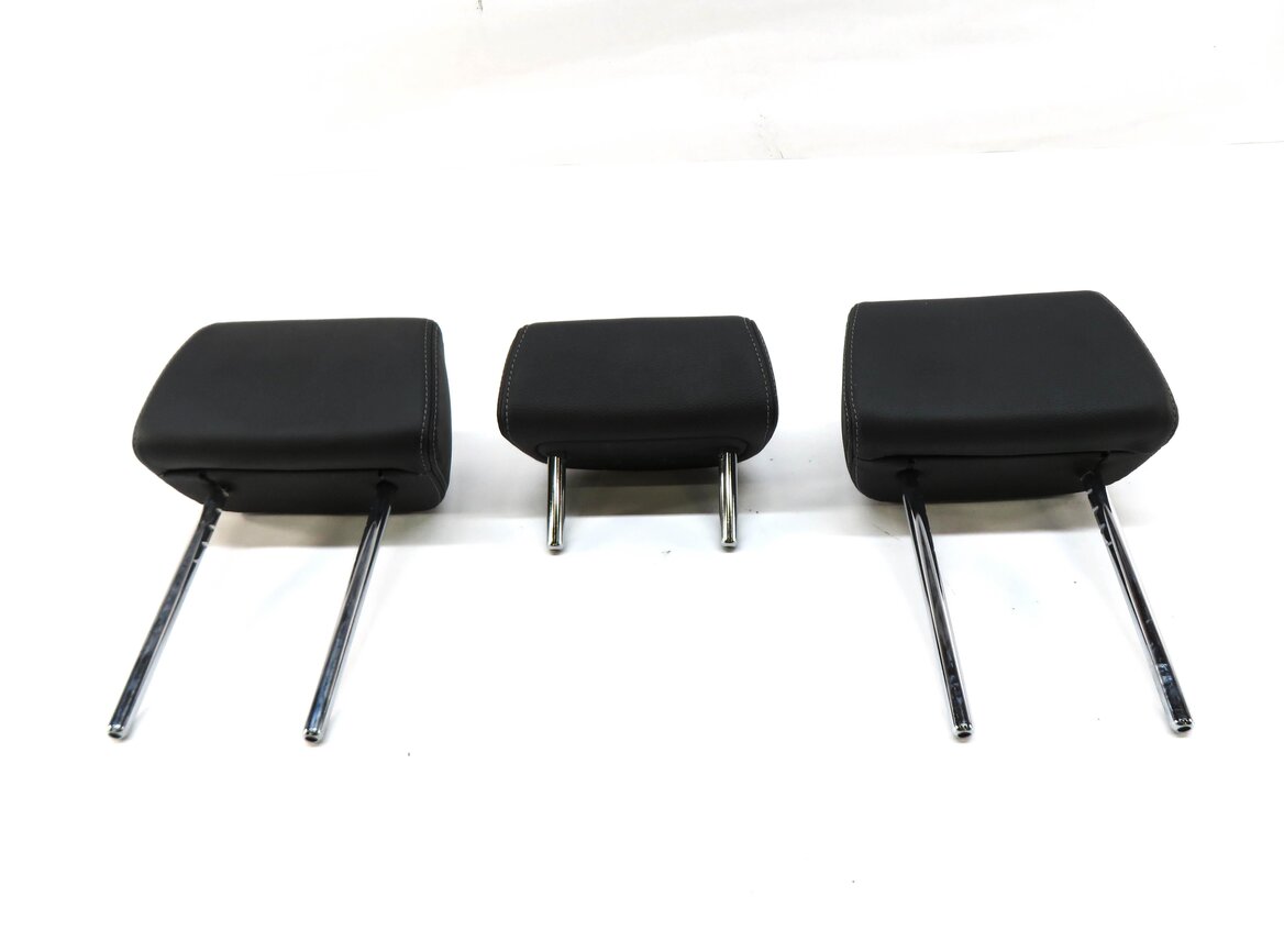 Thumbnail 2: 2011 BMW X3 (F25) REAR SEAT LEFT CENTER RIGHT HEADREST SET-3 (BLACK LEATHER)