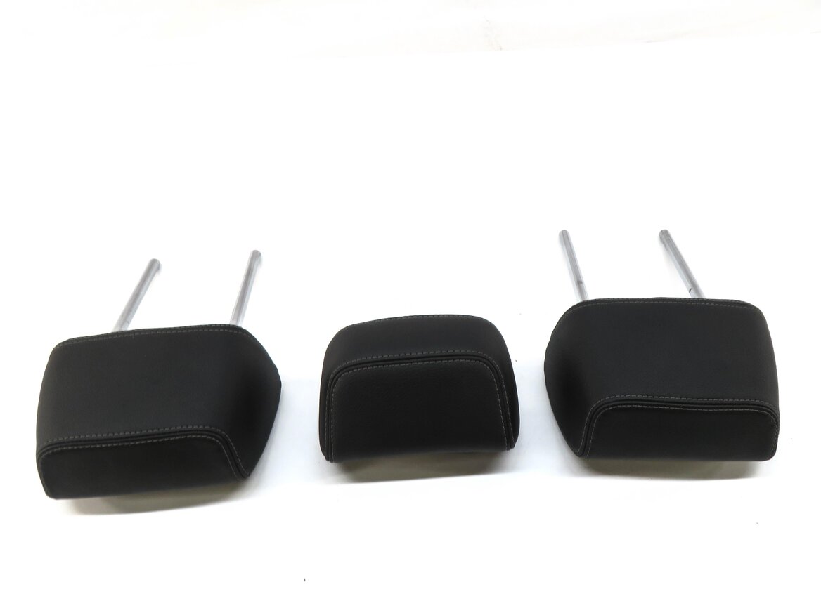Thumbnail 4: 2011 BMW X3 (F25) REAR SEAT LEFT CENTER RIGHT HEADREST SET-3 (BLACK LEATHER)