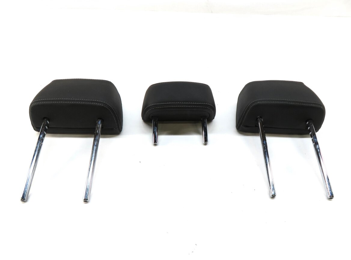 Thumbnail 5: 2011 BMW X3 (F25) REAR SEAT LEFT CENTER RIGHT HEADREST SET-3 (BLACK LEATHER)